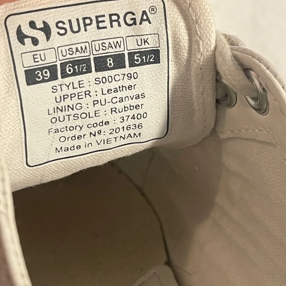 Superga Leather 2790 Platform Sneaker - Women's Size 8